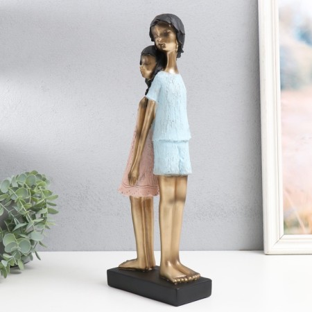 Polystone souvenir "Children - Trust" white -gold 14x7x38 cm-5