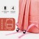 A backpack with a zipper, an outer pocket, a set of a chover, bag, pink color