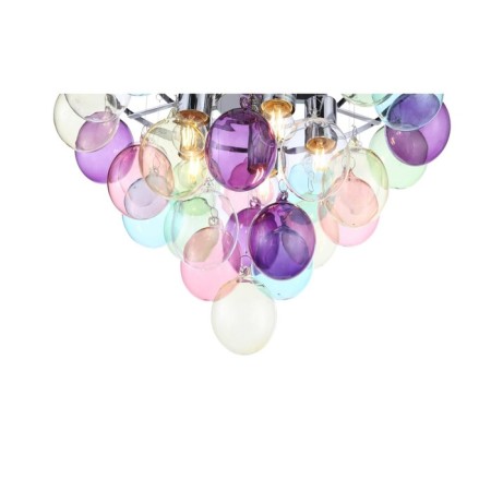 Suspension lamp ST LUCE. SL432.153.05. Sospiro. 5x60 watts, E27, 50x50 cm, chromium color-8