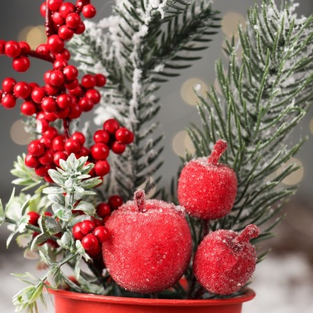Decor "Bright holiday, in a pot" needles of the berry, 20x7 cm-1