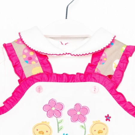 Set for girls, height 68/74 cm, pink-beige color-1