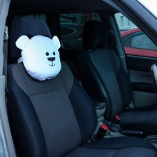 Pillow on the headrest Matech Mimimish Line, 33 x 31 x 10 cm, white