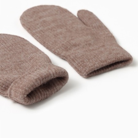 Baby mittens minku, brown color, 18 cm-2