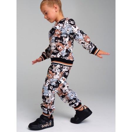 Set for girls: sweatshirt, trousers, height 104 cm-1