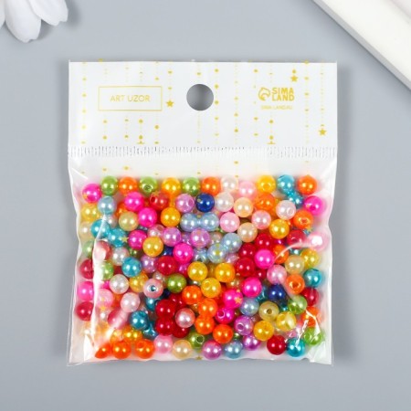 Beads for creativity plastic "rough multi -colored balls" set 20 g d = 0.6 cm-4