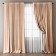 Set of curtains "Ommma", size 240 x 270 cm - 2 pcs, picking - 2 pcs, beige color