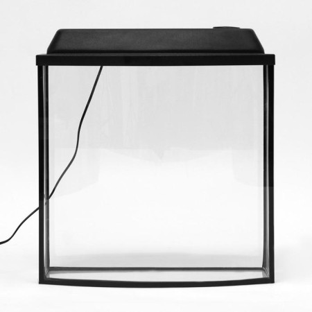 Aquarium "TV" with a lid, 40 liters, 46 x 20 x 44/49 cm, black-1