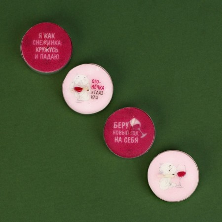 New Year's candles Tea "can be all", without aroma, set of 4 pcs, diam. 3.7 cm-3