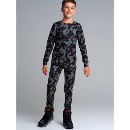 Thermal complex for a boy: trousers, sweatshirt, height 128 cm