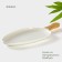 Porcelain dish for serving with bamboo handle Bellatenero, 36.5 × 16 × 2 cm, white color