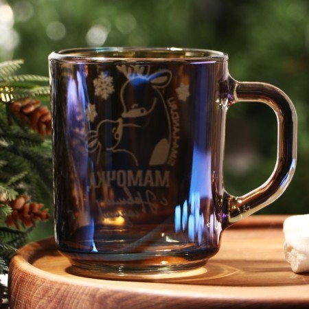 New Year! New Year's glass mug "Mommy", 200 ml-1