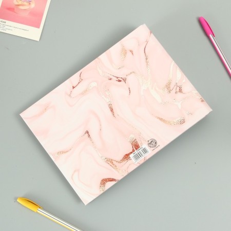 Photo album 25 sheets (corners+rings) "Pink marble" 27x19 cm-9