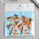 Decor for creativity Textile embroidery "Rabbit with carrots" 6x5.2 cm