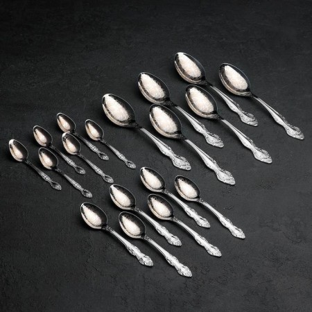 A set of cutlery "Troika", 30 items, art painting, decorative box-4