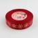 Republic tape with embossing "Snowflakes", 25 mm, 23 ± 1 m, red color/gold No. 1133