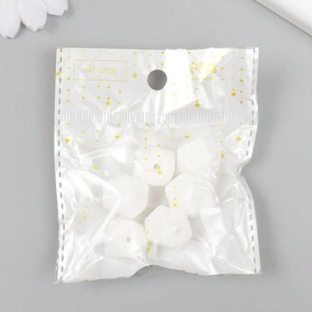 Busina silicone "polyhedron" white d = 1.4 cm-2
