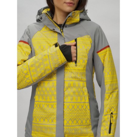 Ski suit female, size 42, yellow color-3