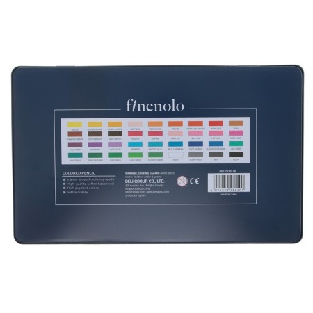 Family pencils 36 colors, Finenolo, 3.8 mm, hexagonal, in a metal pencil case-4