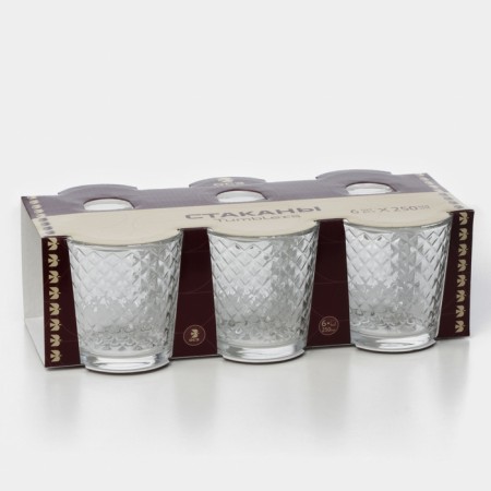 Set of glass glasses "Crystal", 250 ml, 6 pcs-3
