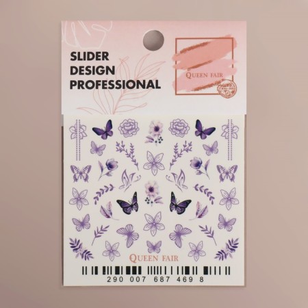 Slider - Summer nail design, purple color-1