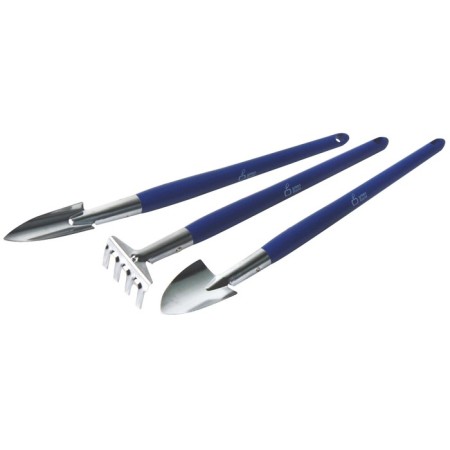 A set of garden tools, 3 objects: robberies, 2 scoops, plastic handles, "mini"