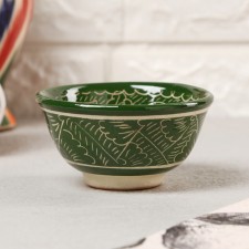 PIALA RISTANA CIRMICA, Green, 8.5 cm, small cognac,