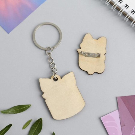 Gift set "Fox" icon + keychain, 6.8 x 10.5 cm.-3