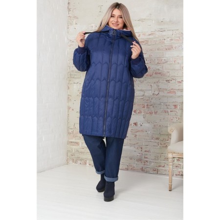 Female coat, size 54, blue color-1