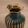 VAZA Ceramics Table "Albin" 17.5x9 cm, green-golden