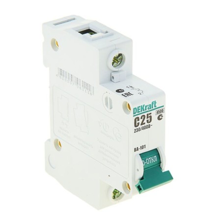 The switch is automatic, single -pole, 25a