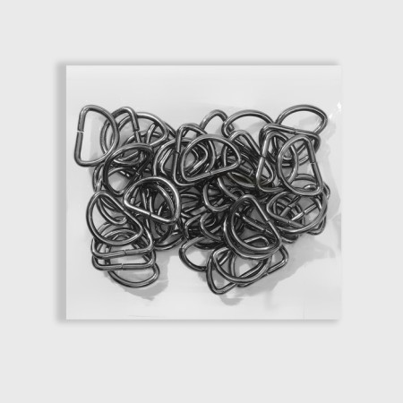 Semi -ring for bags, d = 15 mm, thickness - 2 mm, black nickel color-2