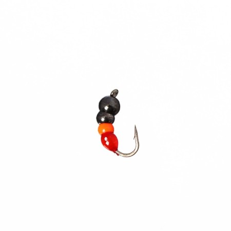 Mormyshka Wolfram Marlin’s Murash No. 2, 3.5 mm, 0.65 g, orange color, black, 10 pcs