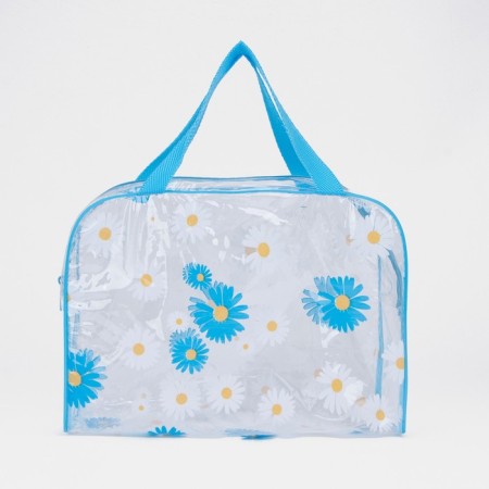 Cosmetic bag with lightning, blue color-1