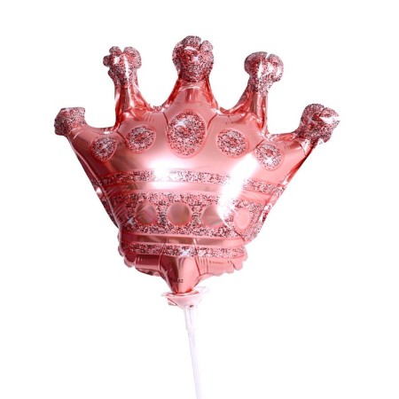 Foil ball 15 "Crown", pink gold