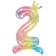 Foil ball 32 "Number 2 with the crown", gradient, on the stand