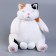 Soft toy "cat", 35 cm, white color