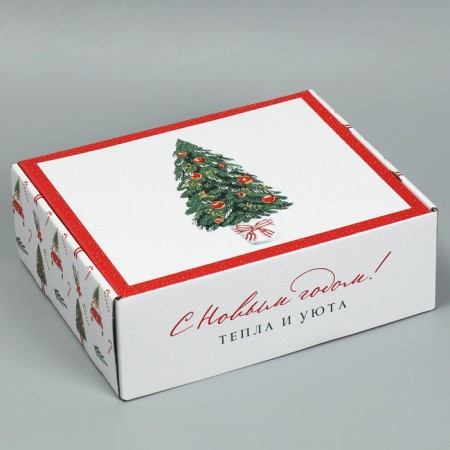 Folding box "heat and comfort", 27 x 21 x 9 cm, new year-2