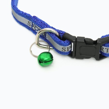Collar "sport" with a reflective strip, 31 x 1 cm, blue-2
