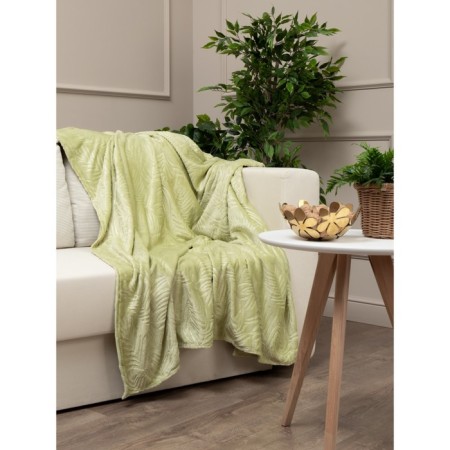 Texrepublic blanket, size 200x220 cm, green color-3