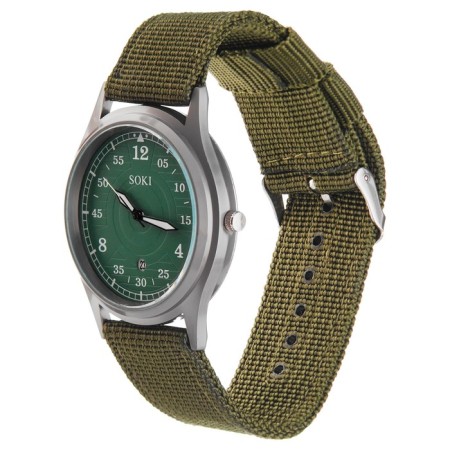 Watch of wrist, d-4.2 cm, strap L-23 cm, width-2.2 cm, luminous arrows-2