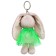 Soft toy-cords "Bunny mi in a green dress, with carrots", 14 cm