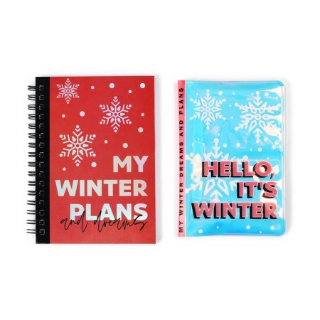 Gift set: a holographic notebook and cover My Winter Plans-1
