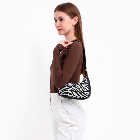 Women's textile bag, 20x23x5.5 cm, zebra-7