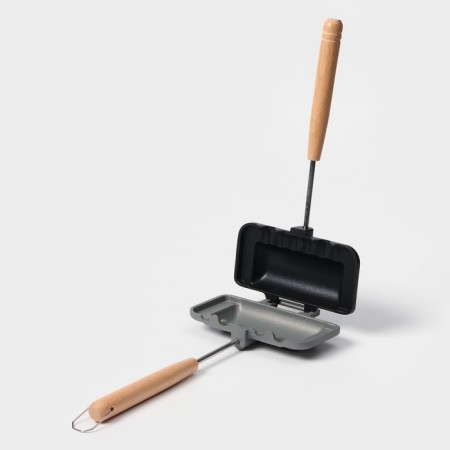 Two -sided pan for baking the sandwiches of the Dolyan, 29.5 × 14.3 × 4 cm, with anti -stick coating-5