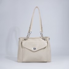 Bag Female Tout with zipper, white color