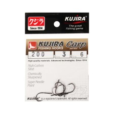Carp hooks Kujira Carp 200, BN color, No. 3, 6 pcs.