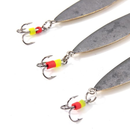 Vertical "Yaman" pike with a tee, size 70 mm, 11.5 g, brass color-3