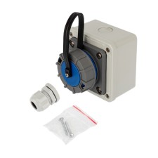 Wall moisture -waterproof socket with a lid 16 a, 2p+re, IP68 Rexant