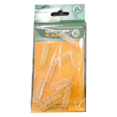 Trubkoshar "Helicopter" for carp tackle, silicone, 10 pcs, color transparent