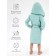 Халат детский с капюшоном Amarobaby Waffle, рост 122-128 см, цвет мятный